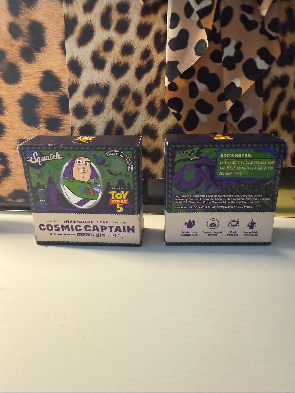 Dr. Squatch x Toy Story 5 Cosmic Captain Men's Soap - Green & Purple Box